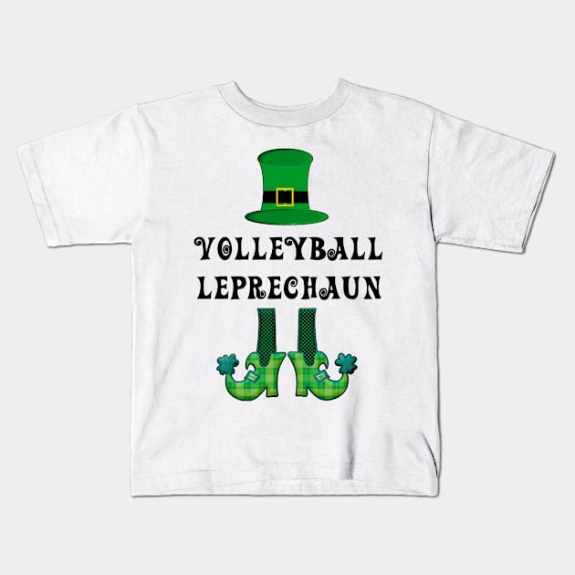 St Patrick's St Paddy's St Patty's Day Volleyball Leprechaun Kids T-Shirt by familycuteycom